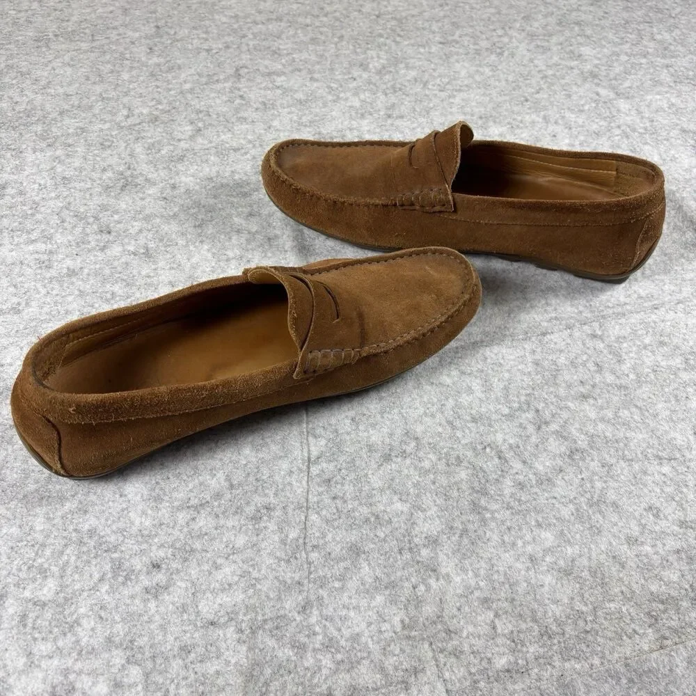 Luca Del Forte Men's Size 42 Suede Chestnut Penny Loafers 10046 Portugal EUC
